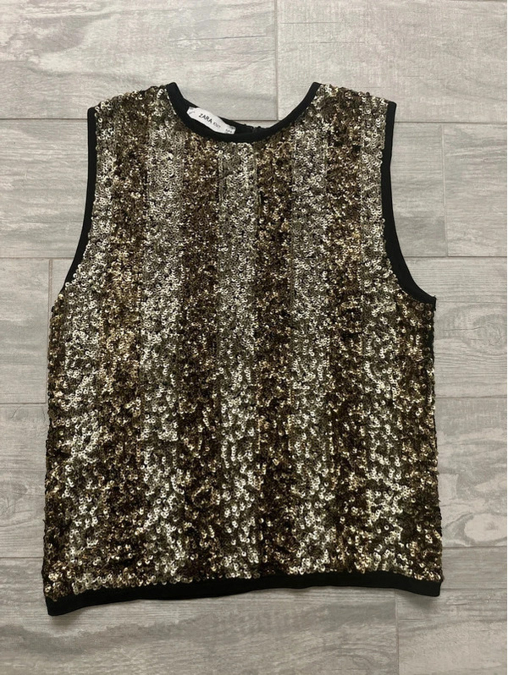 Zara Gold Sequin Top